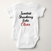 ガールズ1stバースデーベリーファースト誕生日 ベビーボディスーツ (裏面)