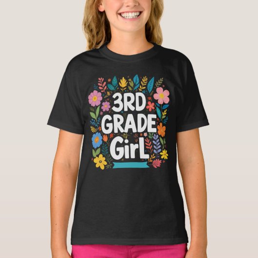 ガールズ3年生ガールズ1年生新学期 Tシャツ (正面)