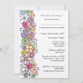 ガールズ5thバースデーパーティーカスタム招待状招待状 招待状 (裏面)