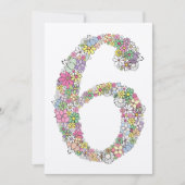 ガールズ6thバースデーパーティーカスタム招待状招待状 招待状 (正面)