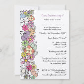 ガールズ6thバースデーパーティーカスタム招待状招待状 招待状 (裏面)