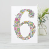 ガールズ6thバースデーパーティーカスタム招待状招待状 招待状 (スタンド正面)