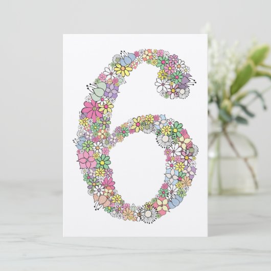 ガールズ6thバースデーパーティーカスタム招待状招待状 招待状 (スタンド正面)