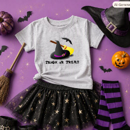 ガールズ ウィッチ ハット トリック オア トリート ハロウィン Tシャツ