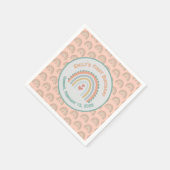 ガールズ&エレガントスイートレインボーライトコーラル スタンダードカクテルナプキン (角)