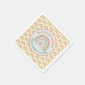 ガールズ&エレガントスイートレインボー淡い色のイエロー スタンダードカクテルナプキン (角)