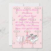 ガールズ《キリスト教》洗礼式や命名式ウィッシュ 招待状 (正面)