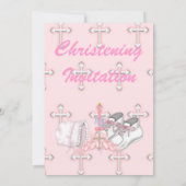 ガールズ《キリスト教》洗礼式や命名式ウィッシュ 招待状 (裏面)