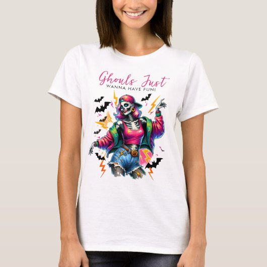 ガールズ・グールズ・ナイト・アウト 大人ハロウィンパーティー Tシャツ (正面)