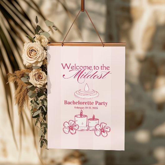 ガールズ・ゴーン・ミルド・バチェロレッテ・イテイナリー・パーティー 吊り下げ型タペストリー