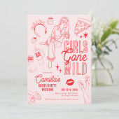 ガールズ・ゴーン・ミルド バチェロレッテ・ウィークエンド スパ・パーティー 招待状 (スタンド正面)