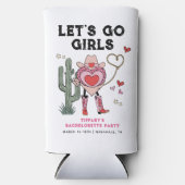 ガールズ・ゴー・ワイルド・カウガール・バチェロレッテ・ウィークエンド スリム缶クーラー (正面)