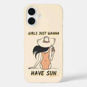 ガールズ・ジャスト・ワナ・ヘブ・サン - おしゃれな夏のバケーション iPhone 16ケース