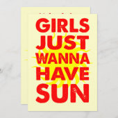 ガールズ·ジャスト·ワン·サン·招待状 招待状 (正面/裏面)