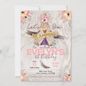 ガールズ・スリーポーバー・インビテーション、グランピング・招待状 招待状 (正面)