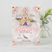 ガールズ・スリーポーバー・インビテーション、グランピング・招待状 招待状 (スタンド正面)