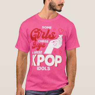 ガールズ チェイス ボーイズ 私はKpopアイドルをチェイス Kpopグッズ 80年代 Tシャツ