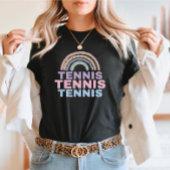 ガールズ テニス テニス テニス パステル レインボー Tシャツ