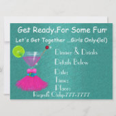 ガールズ ナイト アウト ご招待 Dress & Cosmo付き 招待状 (裏面)