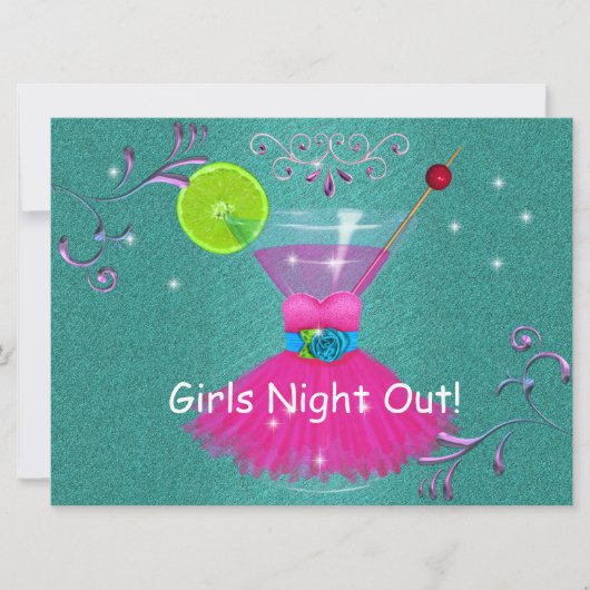 ガールズ ナイト アウト ご招待 Dress & Cosmo付き 招待状 (正面)