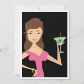 ガールズ·ナイト·アウト·カクテル·ディバ·バースデー·パーティー 招待状 (裏面)