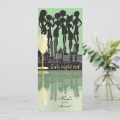 ガールズ・ナイト・アウト・パーティ・セレブレーション | ミントグリーン 招待状 (スタンド正面)