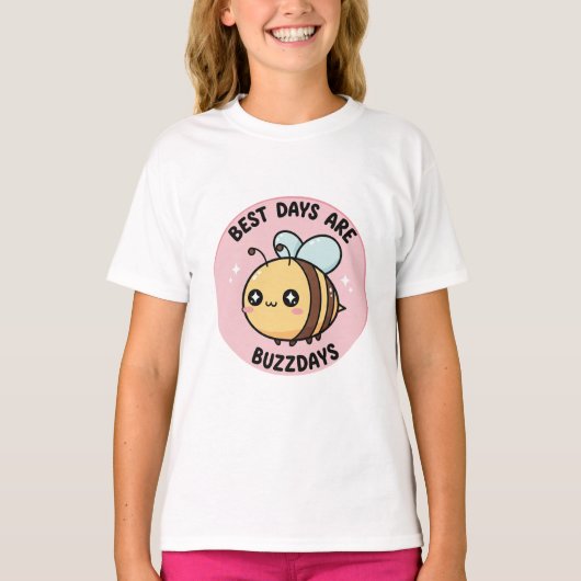 ガールズ・ビーTシャツ - かわいいカワイイ・ビー Tシャツ (正面)
