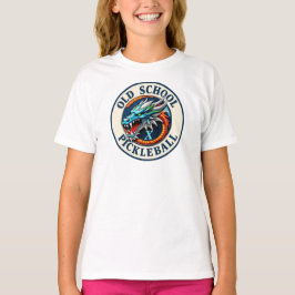 ガールズ ピックルボール ドラゴンX チーム オールドスクール Tシャツ