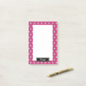 ガールズ・ピンク・パパーソナライズされたンダ・ベア・アニマル・キッズ ポストイット (デスク上)