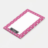 ガールズ・ピンク・パパーソナライズされたンダ・ベア・アニマル・キッズ ポストイット (アングル)