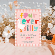 ガールズ ピンク「Four Ever Silly」ガチョウの4歳の誕生日