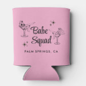 ガールズ・ベイブ・スクワッド ピンク独身パーティー 缶クーラー (裏面)