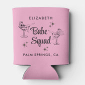 ガールズ・ベイブ・スクワッド ピンク独身最後の週末パーティー 缶クーラー (裏面)