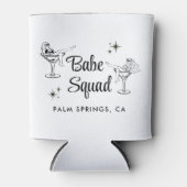 ガールズ・ベイブ・スクワッド ホワイト バチェロレッテ・パーティー 缶クーラー (正面)