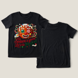 ガールズ マジカルジンジャーブレッドクッキーキャンディクリスマス トライブレンドTシャツ