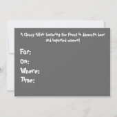 ガールズ，独身最後の夜!!!，独身最後の夜!!! 招待状 (裏面)