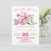 ガールズ、行こう！ピンクディスコ、カントリー独身最後の夜 招待状 (スタンド正面)