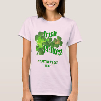 ガールズSt patricks dayアイリッシュプリンセスTシャツ Tシャツ