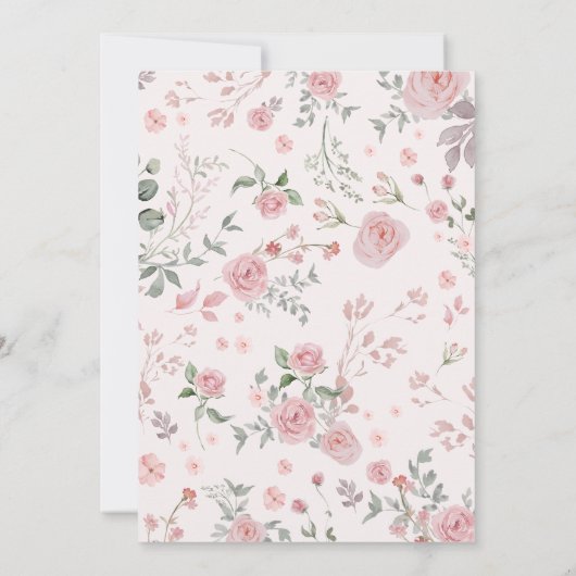 ガールソームバニーベビーシャワー招待状 招待状 (裏面)