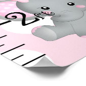 ガールゾウの成長チャート8保x44で任意の色 ポスター (角)