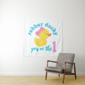 ガールダッキー(アヒルちゃん)あなたはワンファースト誕生日背景 タペストリー (インサイチュ)