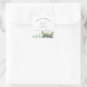 ガールダックベビーシャワー蔵書票 スクエアシール (バッグ)