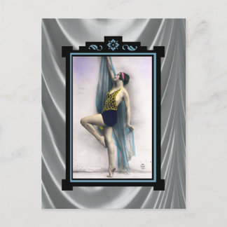 ガールダンサーを見せる ポストカード