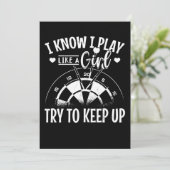 ガールダーツレトロダーツボードウィメンズダーツプレーヤー 招待状 (スタンド正面)