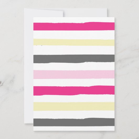 ガールダートバイクベビーシャワー招待状 招待状 (裏面)