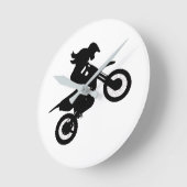 ガールダートバイク ラウンド壁時計 (傾斜)