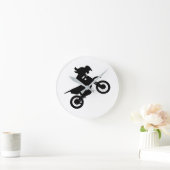 ガールダートバイク ラウンド壁時計 (ホーム)