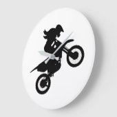 ガールダートバイク ラージ壁時計 (傾斜)