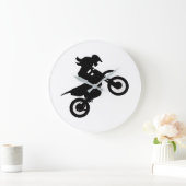 ガールダートバイク ラージ壁時計 (ホーム)
