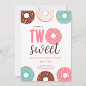 ガールツスイートドーナツ2nd誕生日パーティー 招待状 (正面)